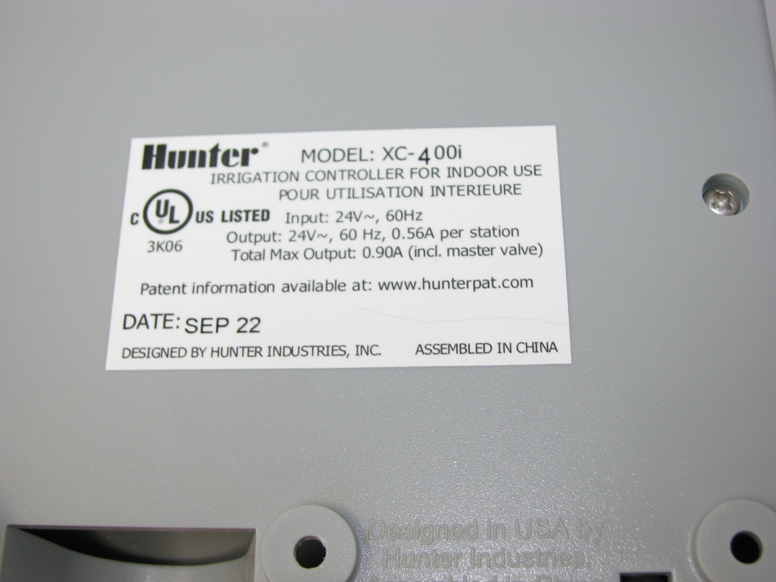 Hunter X-Core 4-Station Zone XC-400i Sprinkler Irrigation Timer Controller