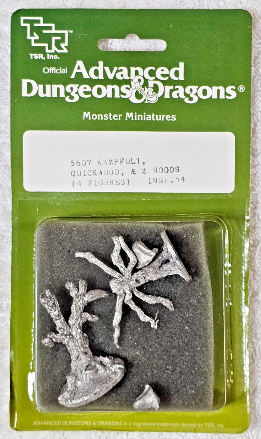 VTG 1983 AD&D TSR Miniatures #5607 Quickwood Kampfuli & 2 Hoods SEALED D&D