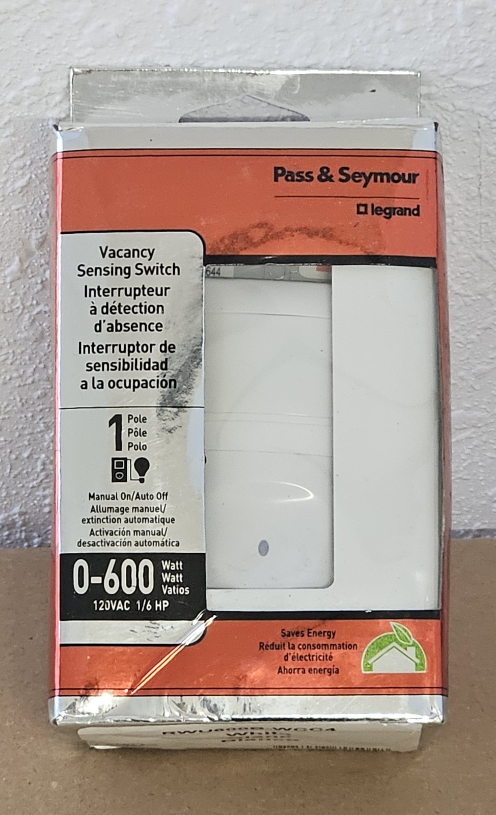 Legrand Pass & Seymour  RWU600B-WCC4 Vacancy Sensing Switch, White