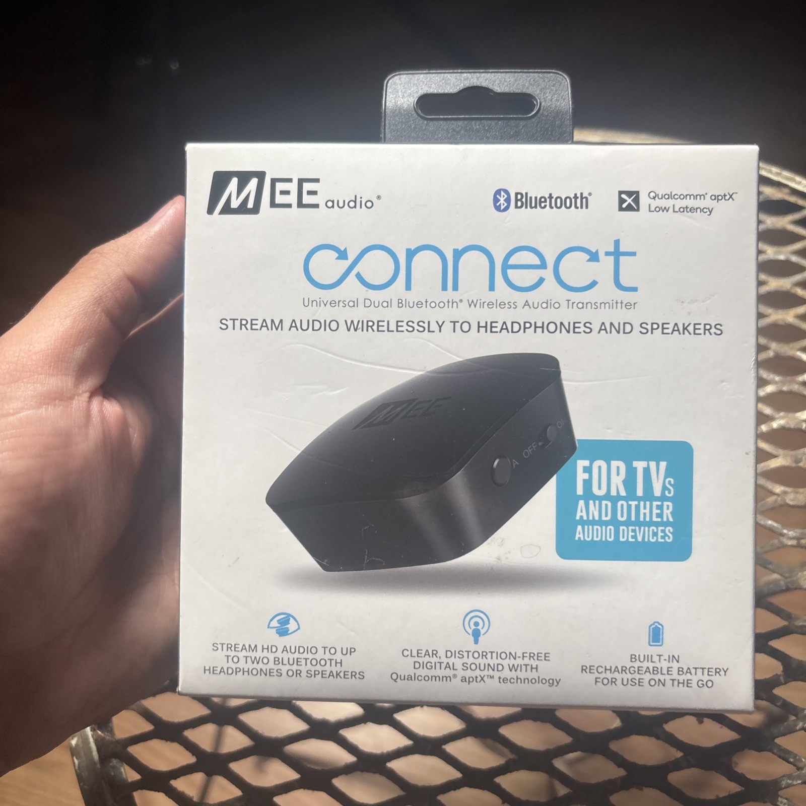 MEE audio Connect Dual Bluetooth TV Transmitter 3.5mm RCA TOSLINK Black
