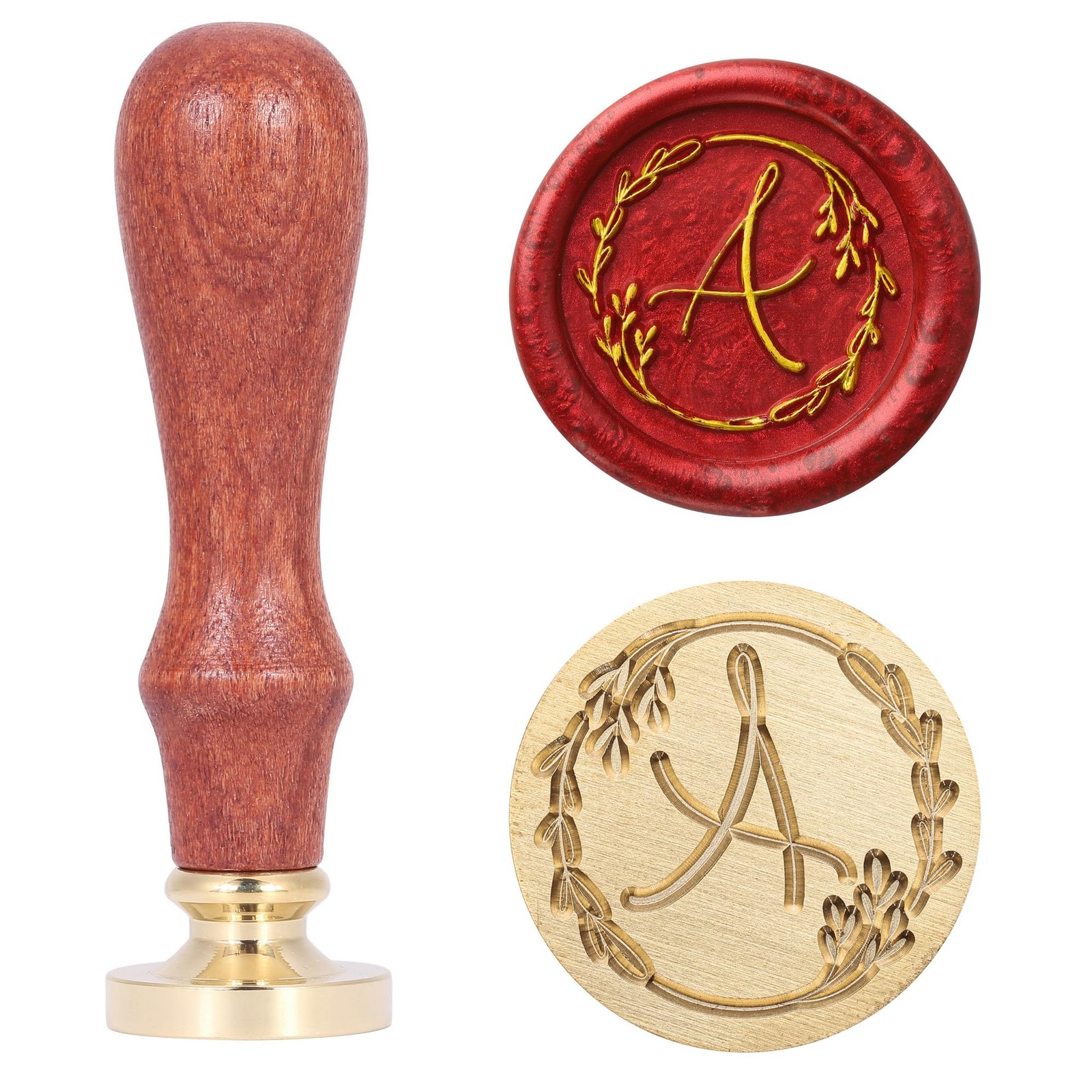 Yoption Handwritten Letter A Wax Seal Stamp, Vintage Initial Alphabet 25mm, A