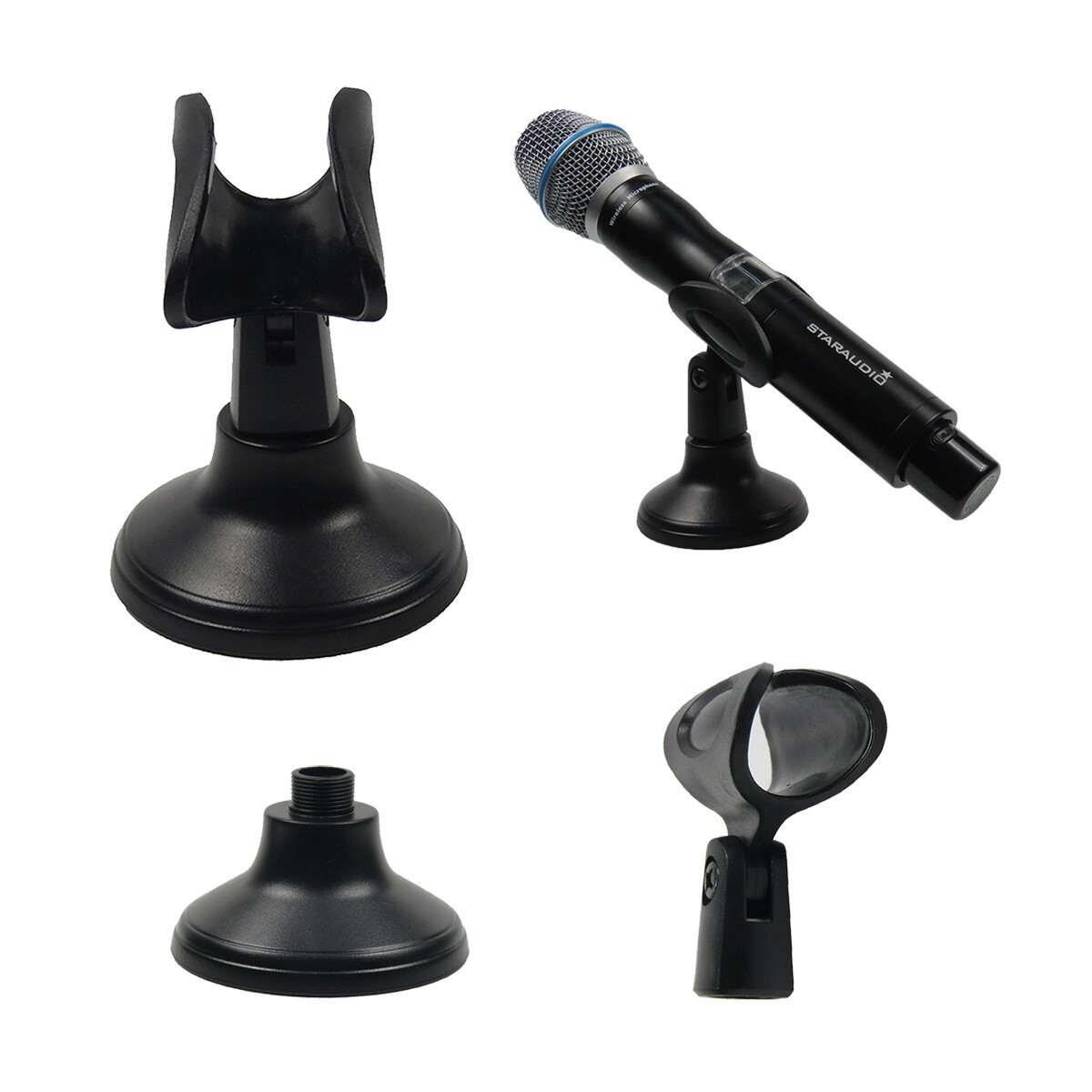 2X Flexible Microphone Stand Mount Universal Studio Microphone Clamp Clip Holder
