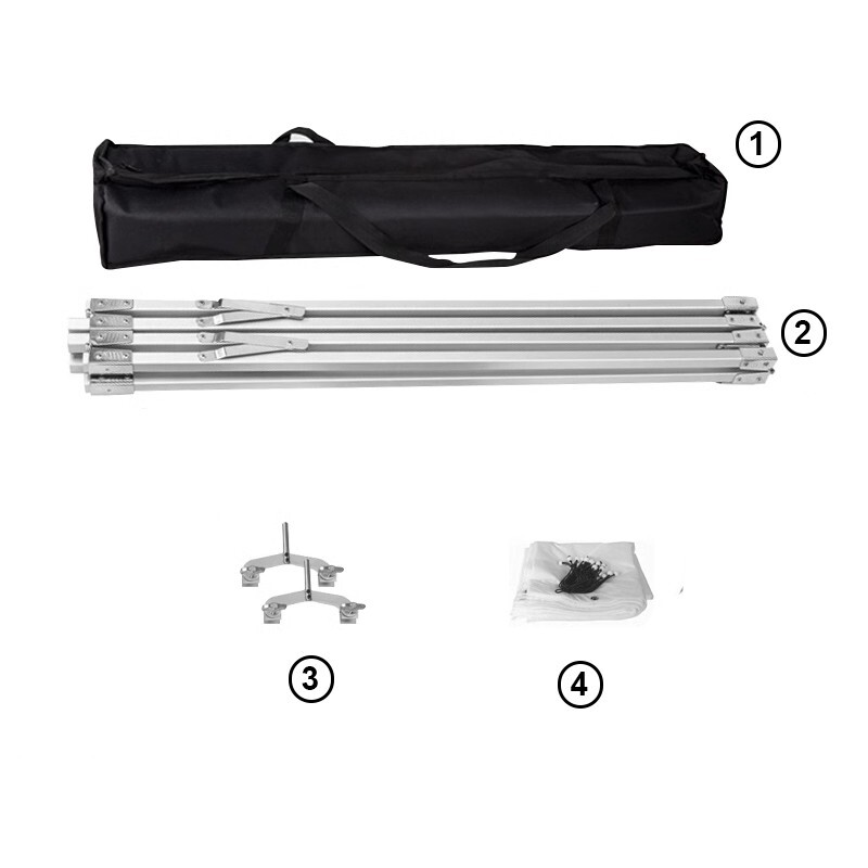 8'x8' 2.4x2.4m Butterfly/Overhead Frame Detachable Foldable Kit