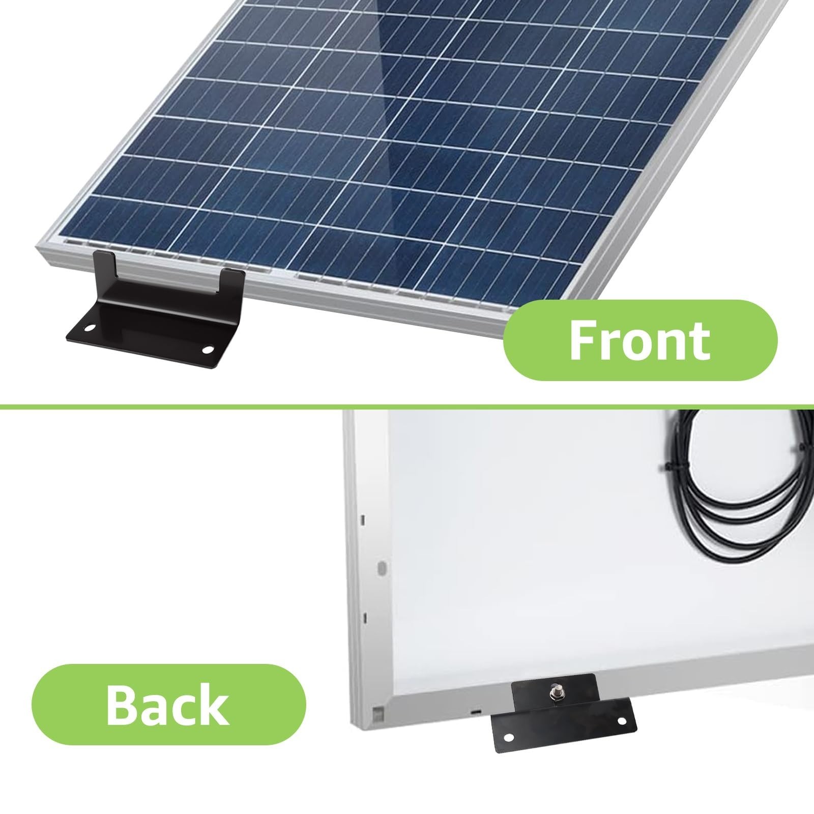 16PCS Solar Panel Mounting Brackets Black Solar Panel z Brackets Lightweight ...