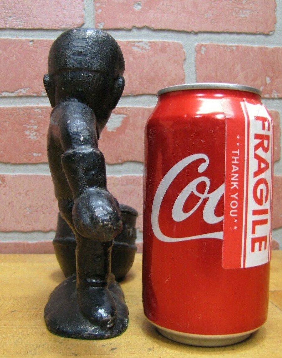 PANGBORN Old Cast Iron Foundry Worker Doorstop Decorative Art Statue
