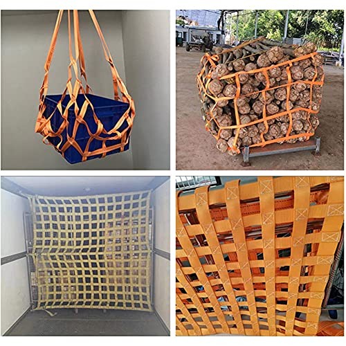 Flat Nylon Sling Hoisting Net, Loading and Unloading Heavy Objects 10cm Square