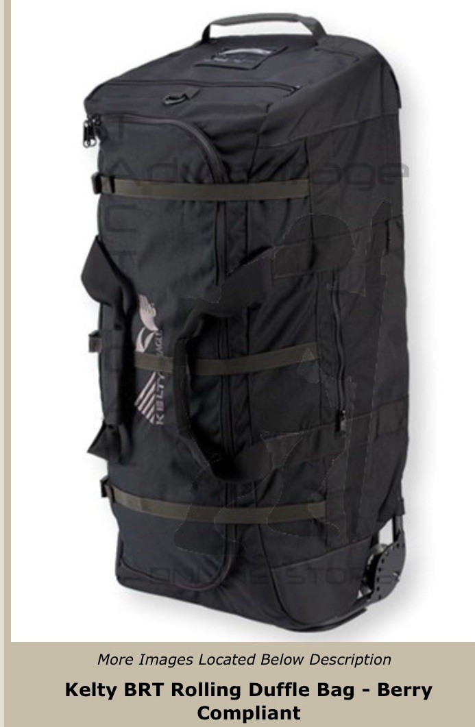 Kelty Black BRT USA Rolling Deployment Trunk Bag