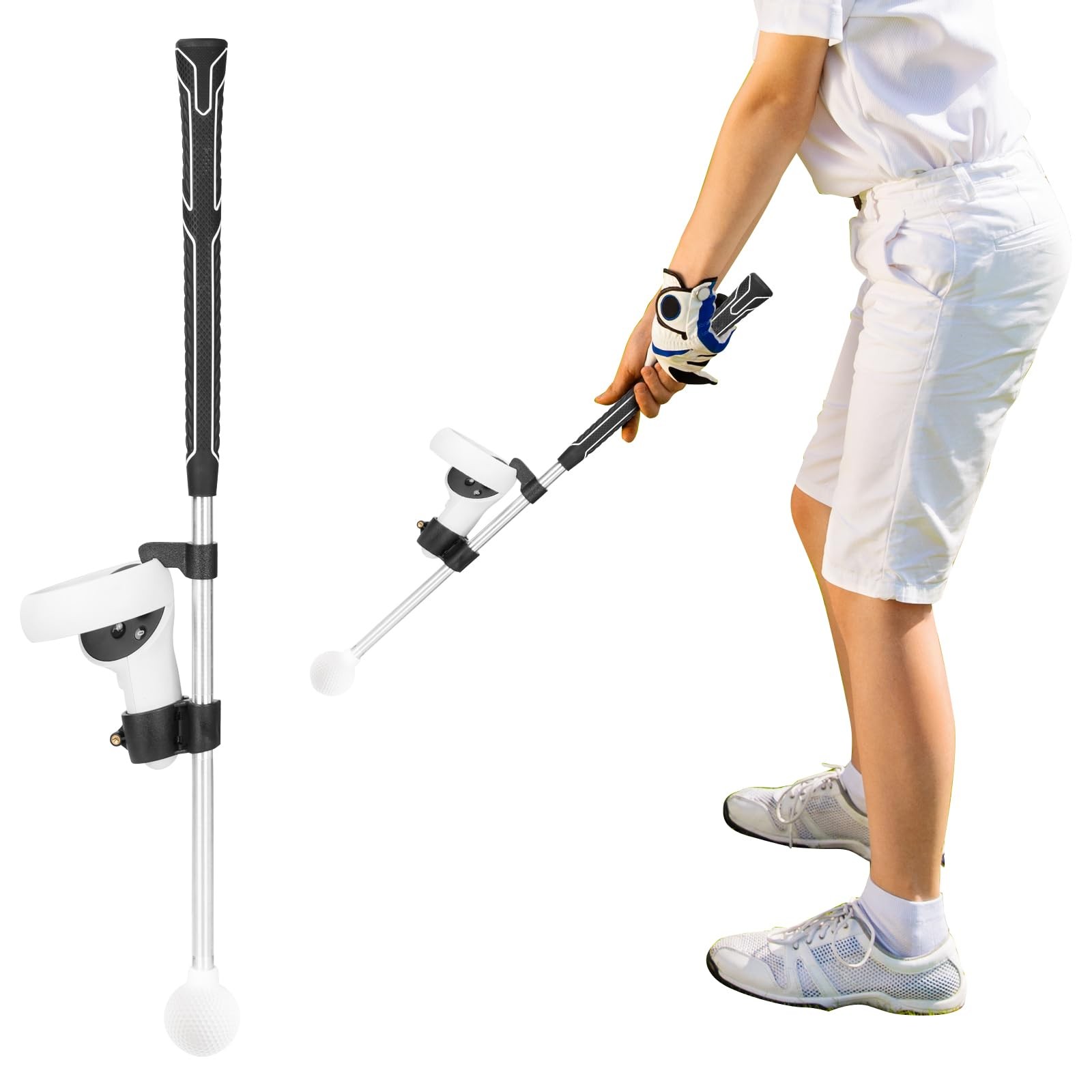 VR Golf Club Attachment for Quest 2 Enhanced Weighted Design for Realistic Ga...