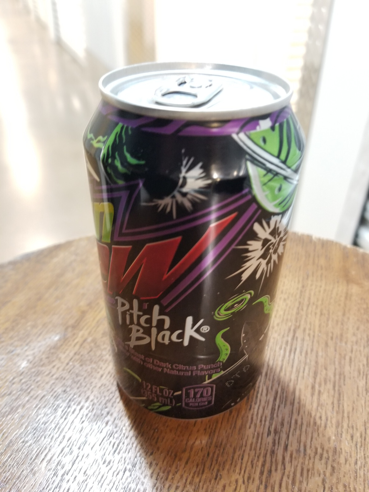 MOUNTAIN DEW Pitch Black Can UNOPENED Dark Citrus Punch WWE Bray Wyatt 2023 Soda