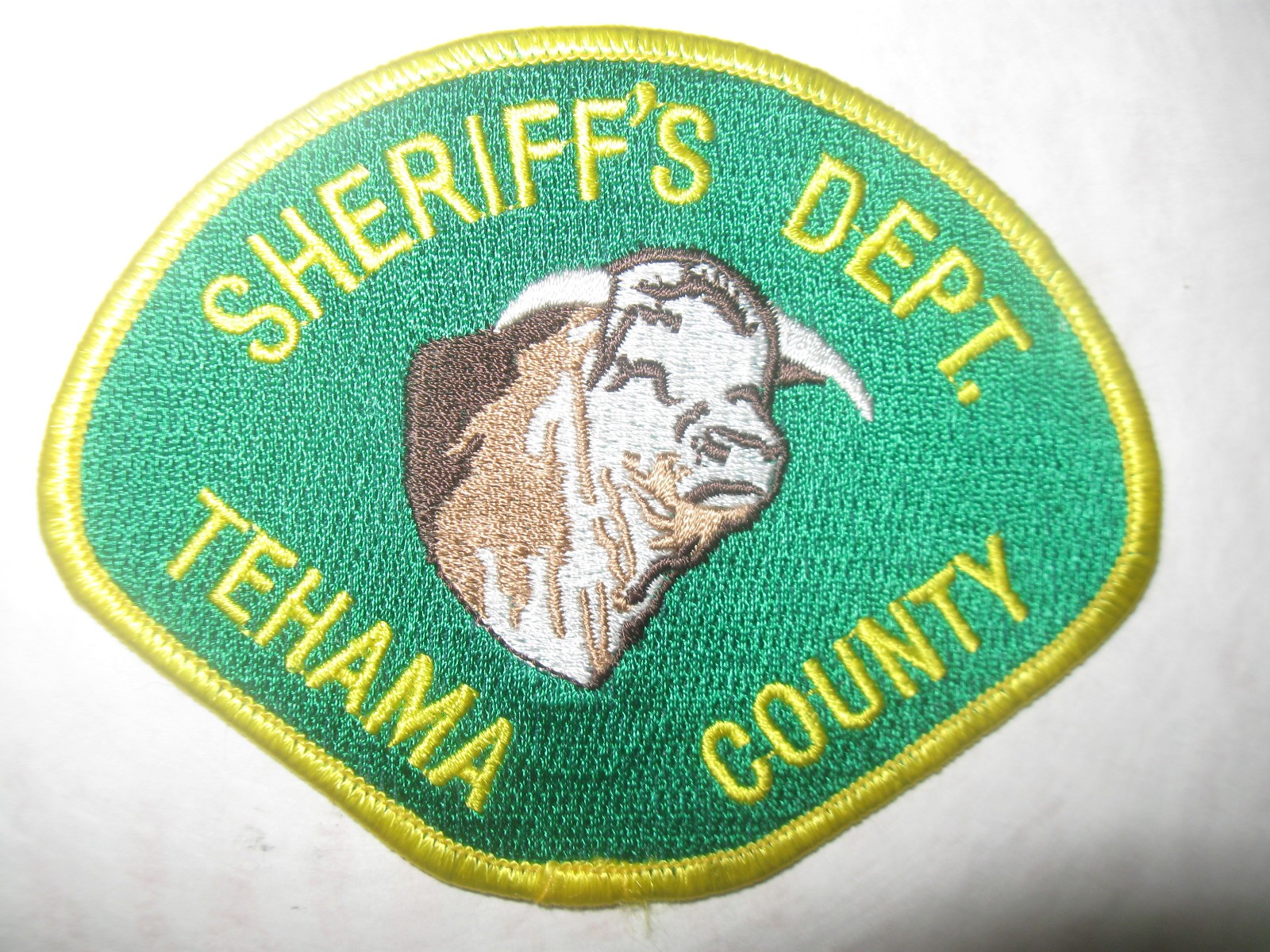 TEHAMA COUNTY CALIFORNIA SHERIFF POLICE PATCH (WITH STEER)