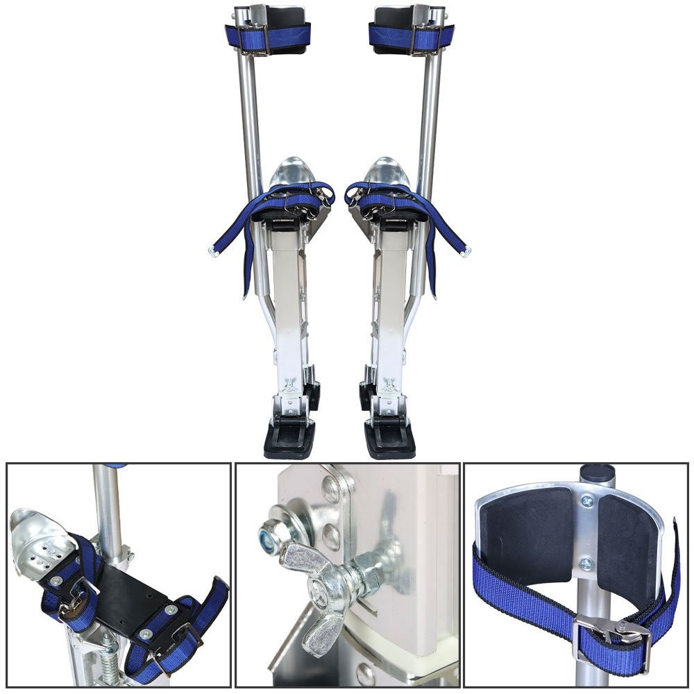 Aluminum Alloy Stilts Adjustable 15" - 23" For Stilt Painters Walking Tool