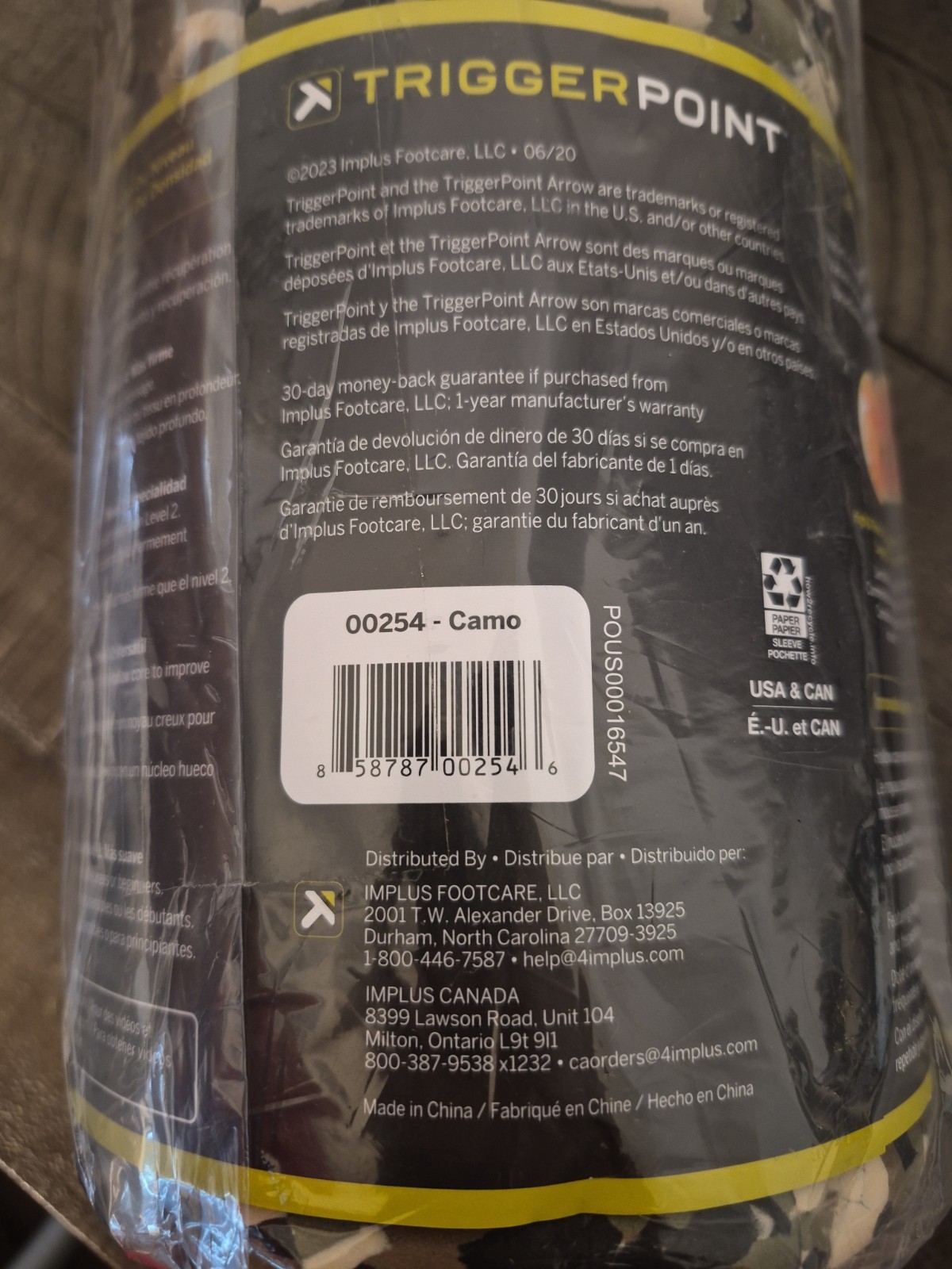 Trigger Point The Grid Foam Roller - Camouflage 13" NEW