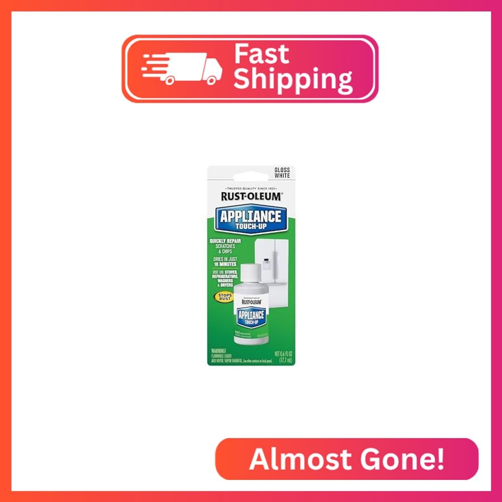 Rust-Oleum 203000 .6-Ounce Specialty Brush Bottle Appliance Touch Up, White, (Pa