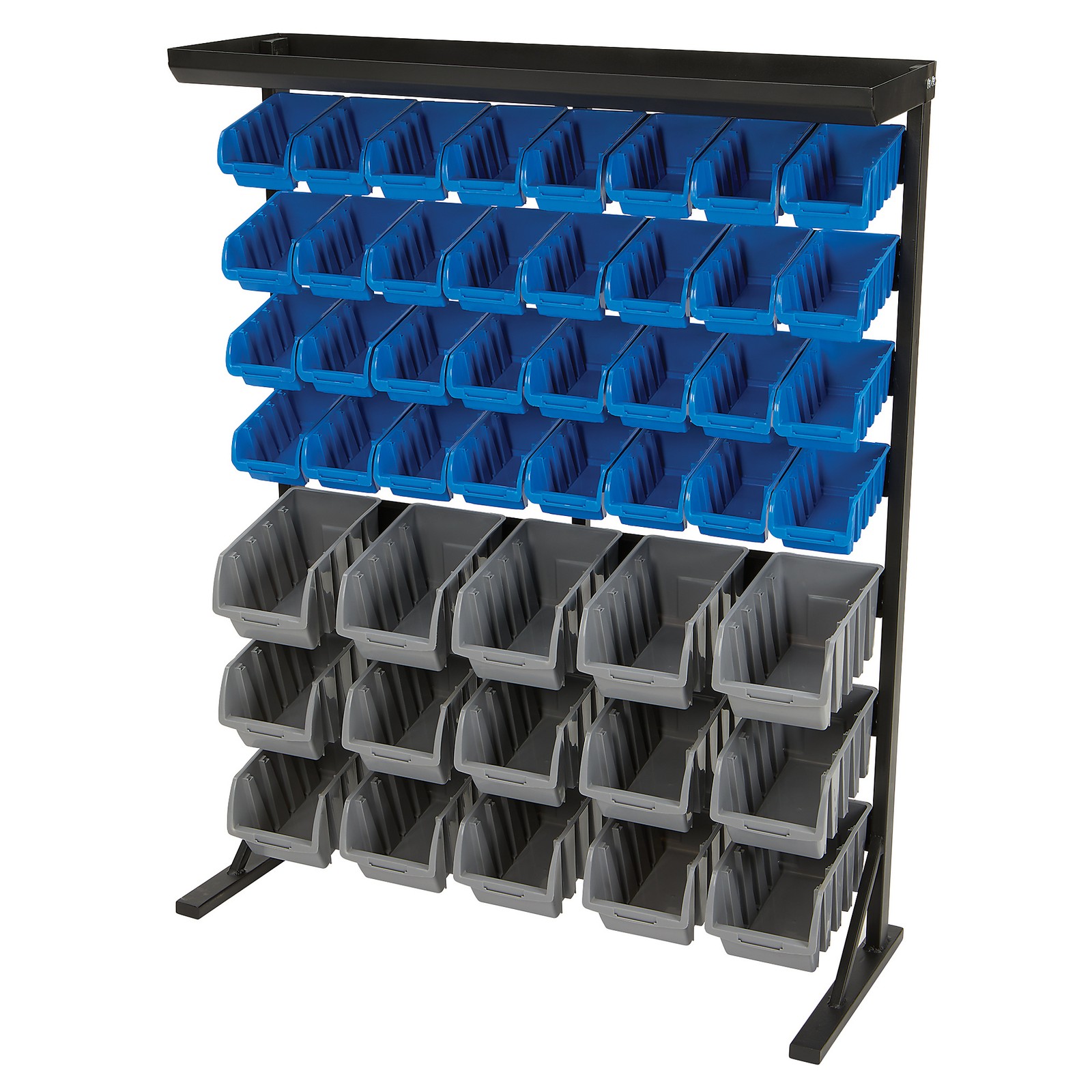 Strongway Single-Sided 47-Bin Bulk Storage Rack