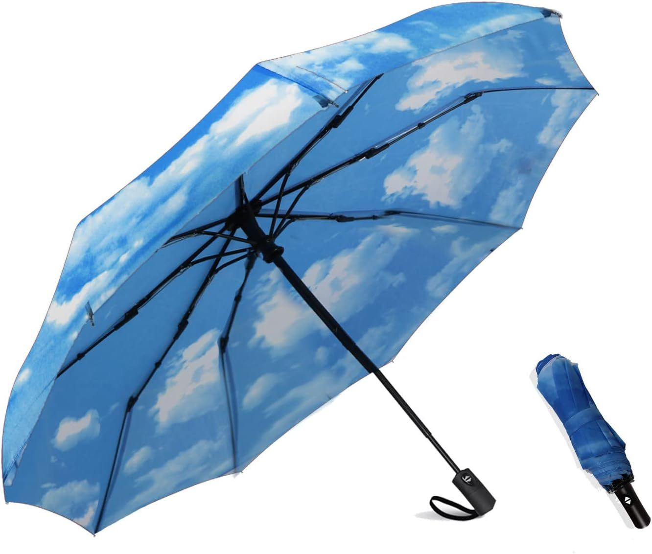 SIEPASA Windproof Travel Compact Umbrella-Automatic Umbrellas for Sky