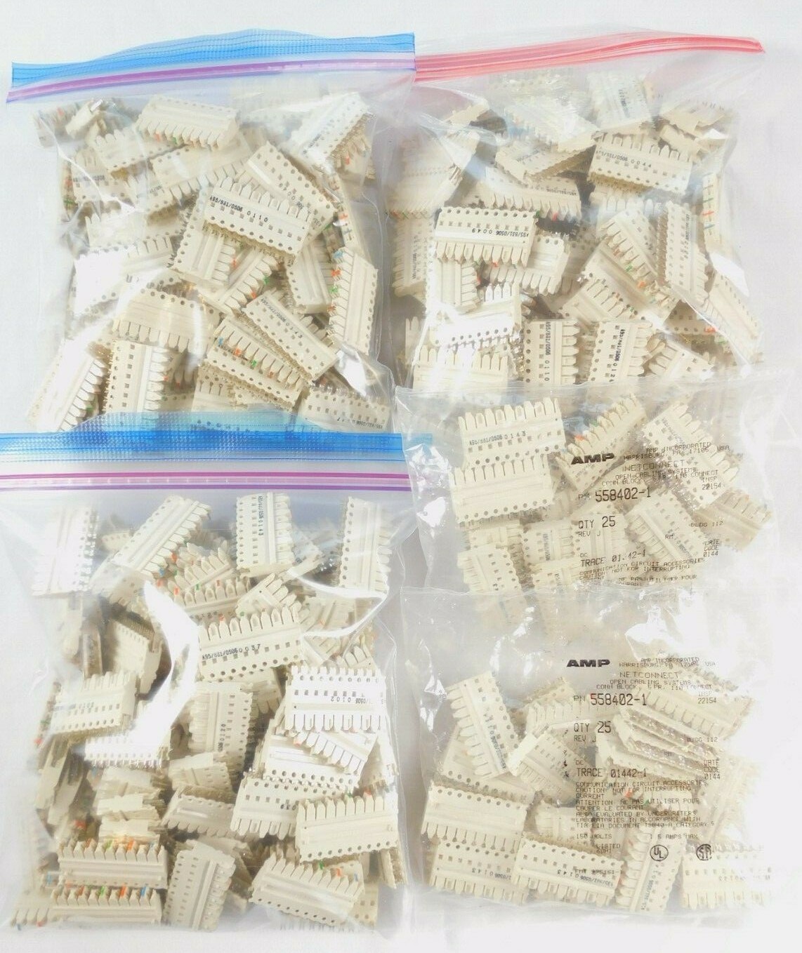 C5 Clip 558402-1 AMP 5 Pair Block 110 For Amp 110 Connect XC System - LOT OF 350