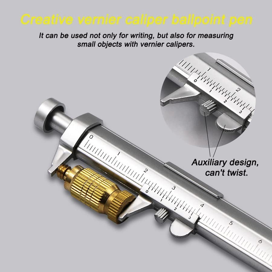 2 in 1 Vernier Caliper & Ballpoint Pen - Precision Tool for Engineers & Students
