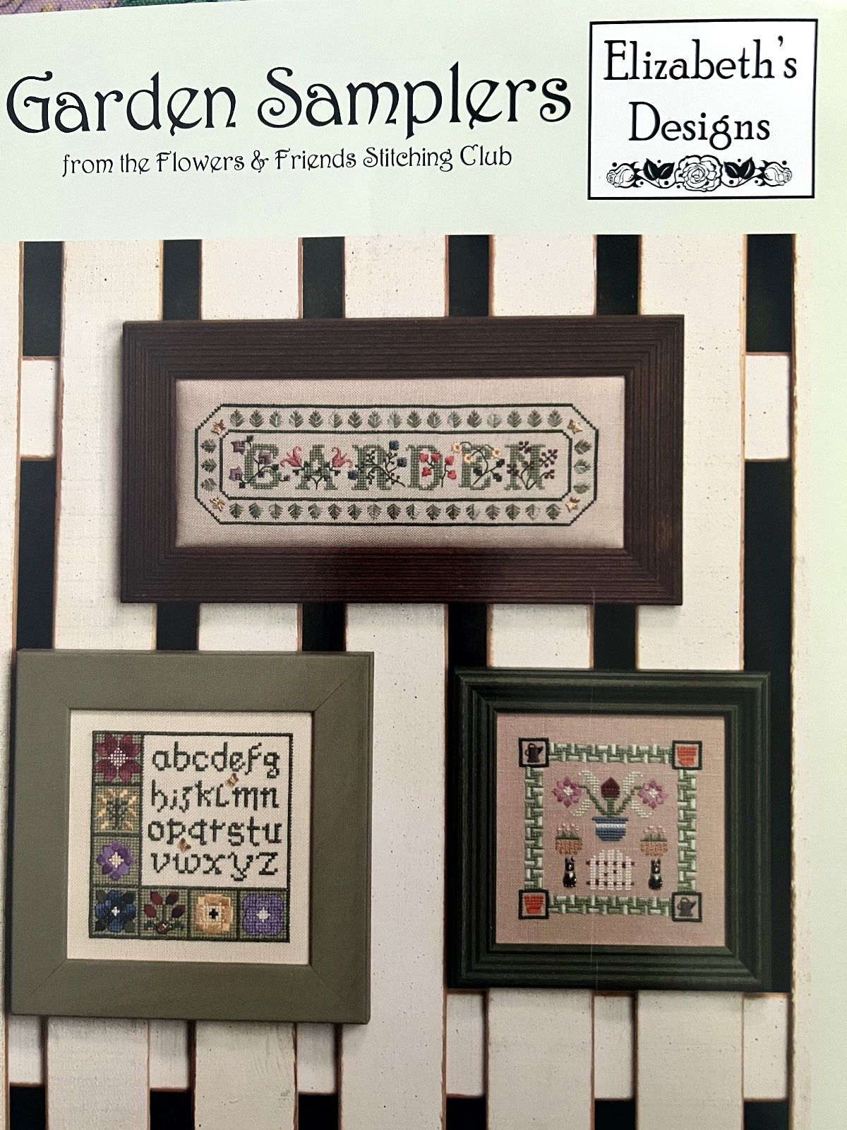 Elizabeth's Designs-Garden Samplers Chart & Charm Pack