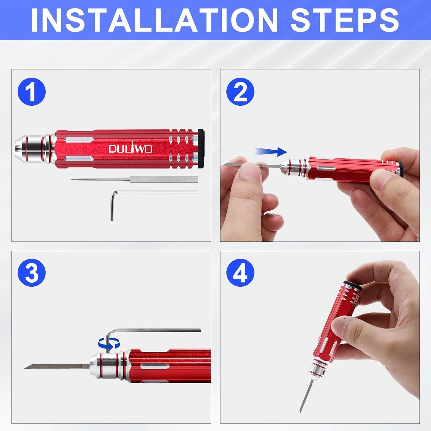 Modeling Scriber Tool with Seven Blades, Resin Carving Line Chisel for Scale