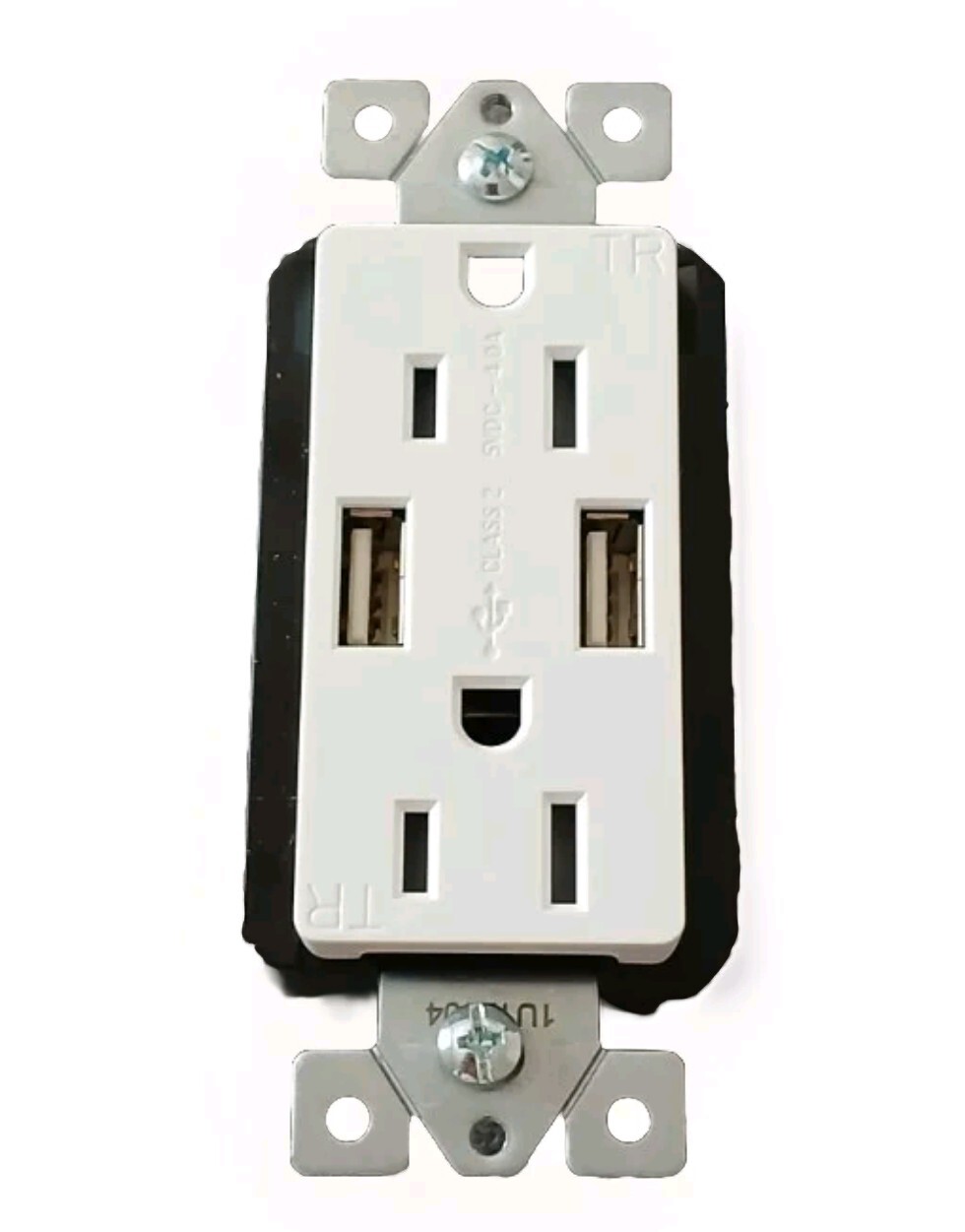 LOT of 10 Enerlites High Speed Dual USB Charger Receptacle 61501-TR2USB-S