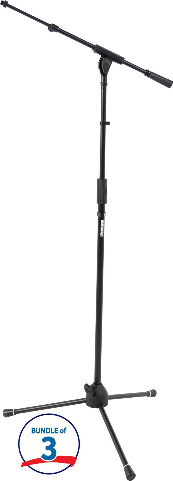 Shure by Gator SH-TRIPODSTANDTBM Tripod Microphone Stand (3 Pack)