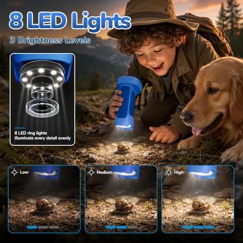 1000X Handheld Digital Microscope for Kids with 2.4" IPS Screen | Portable...