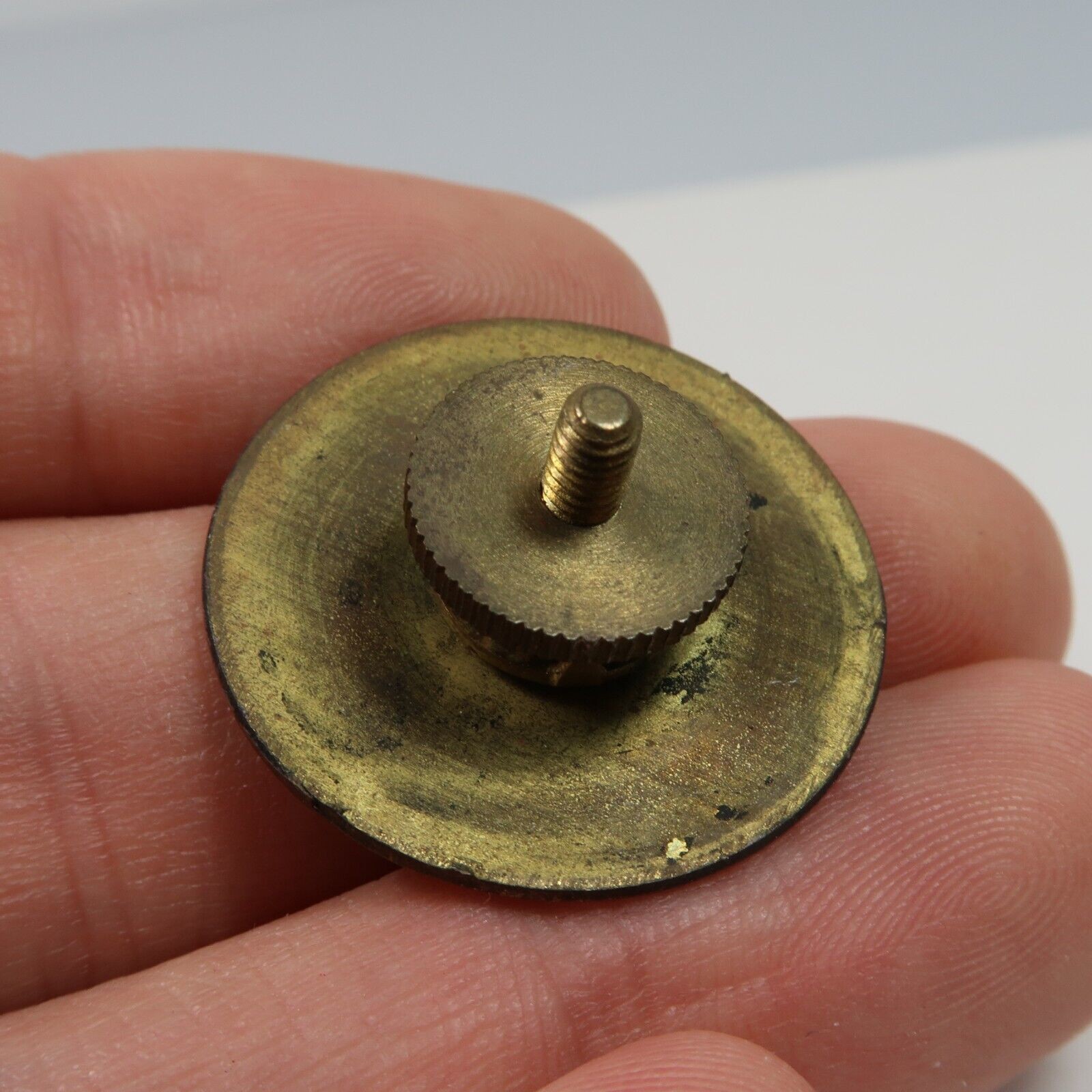 US Military ROTC Torch Brass Disc Screwback