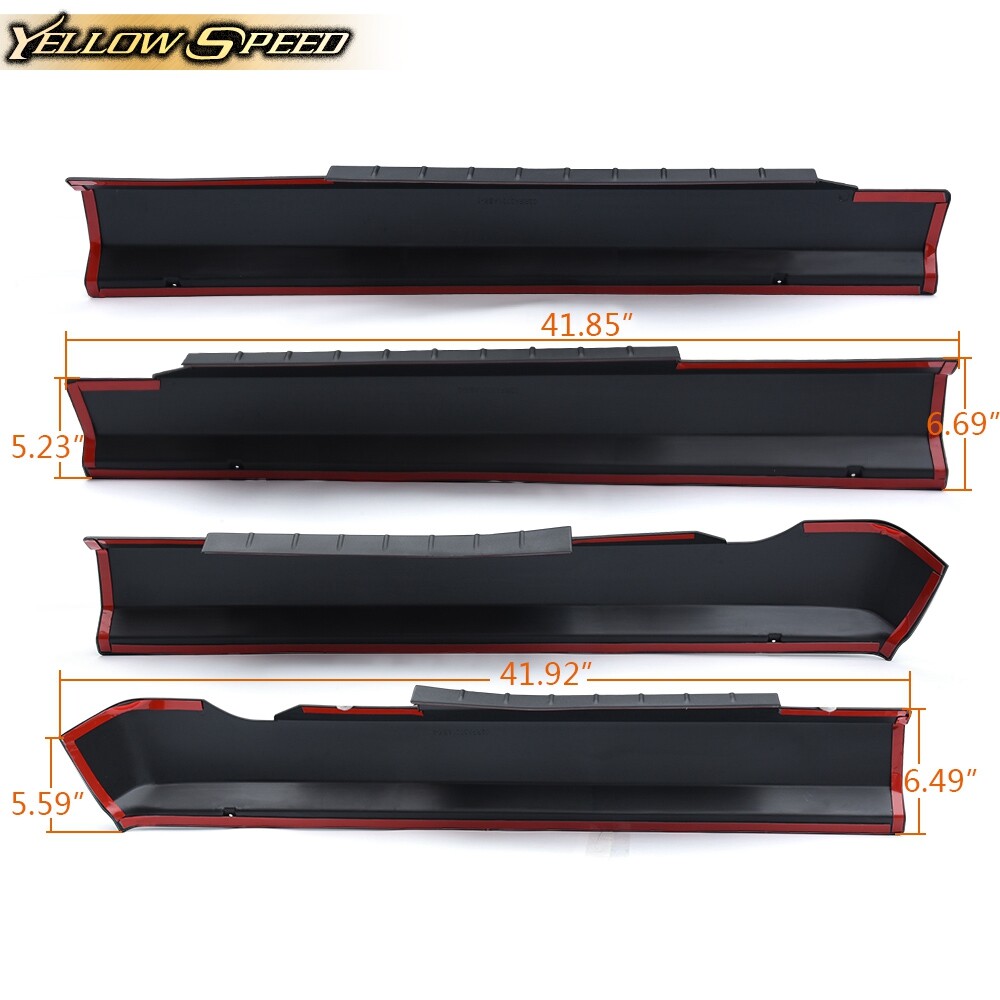 Rocker Panel Protector Guard Cover Trim Fit For 2009-2018 Dodge Ram Crew Cab