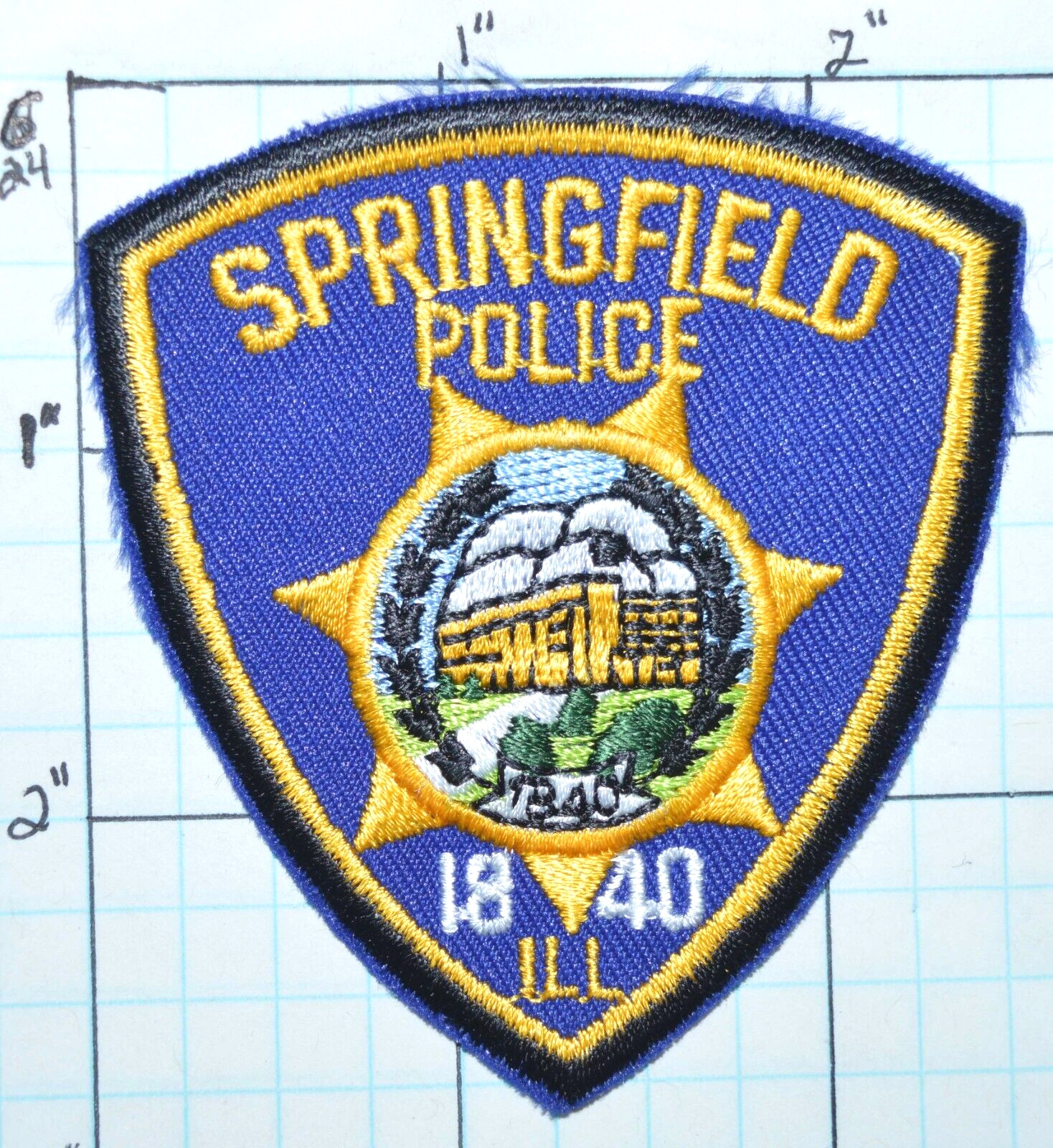 ILLINOIS, SPRINGFIELD POLICE DEPT SMALL 2.75" HAT PATCH