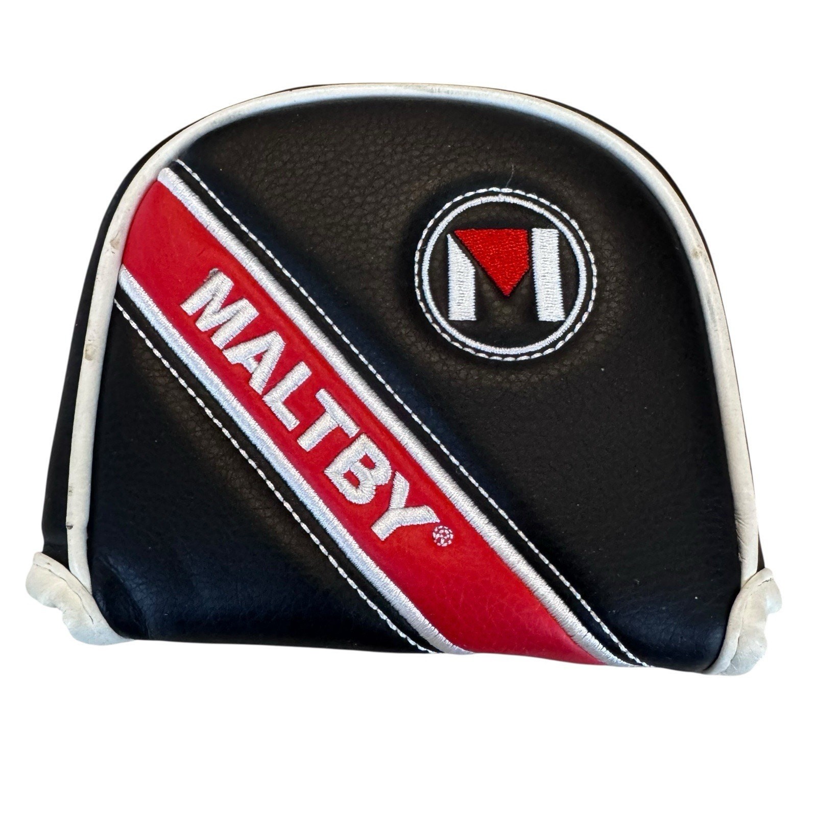 MALTBY Mallet Putter Headcover GOLF HEAD COVER BLACK RED WHITE