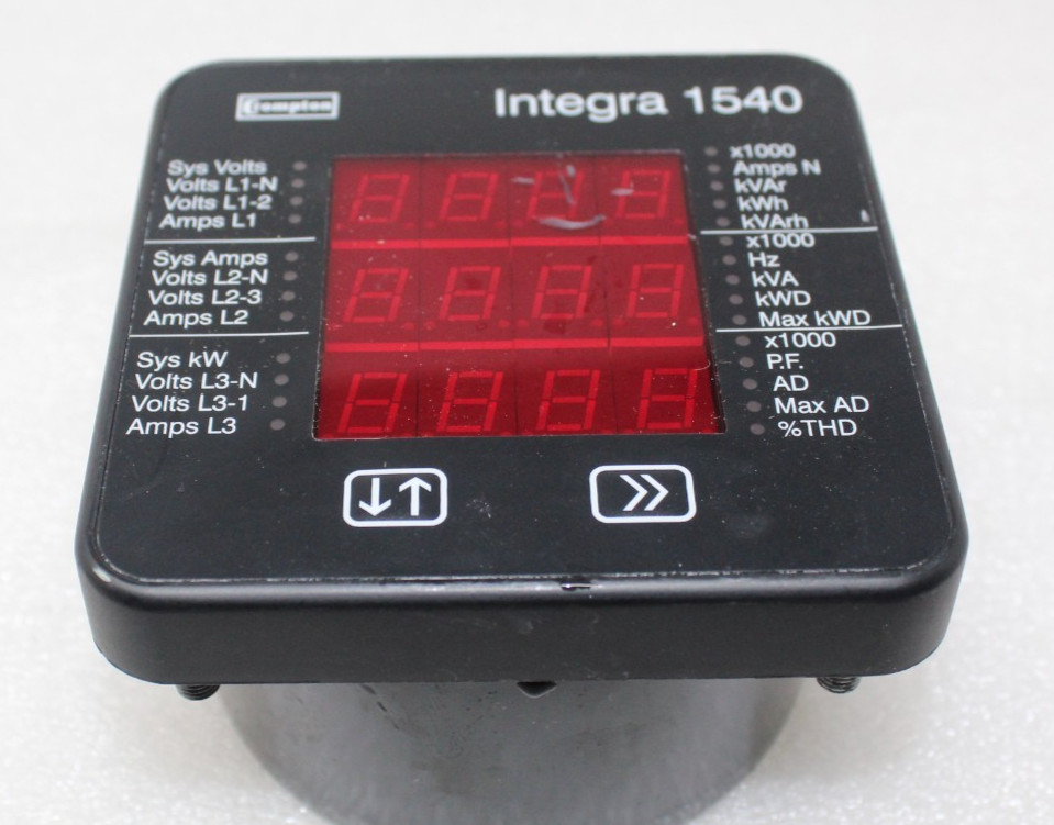 AS-IS   TYCO Crompton Integra 1540 Digital Display Meter DIS-1540-M