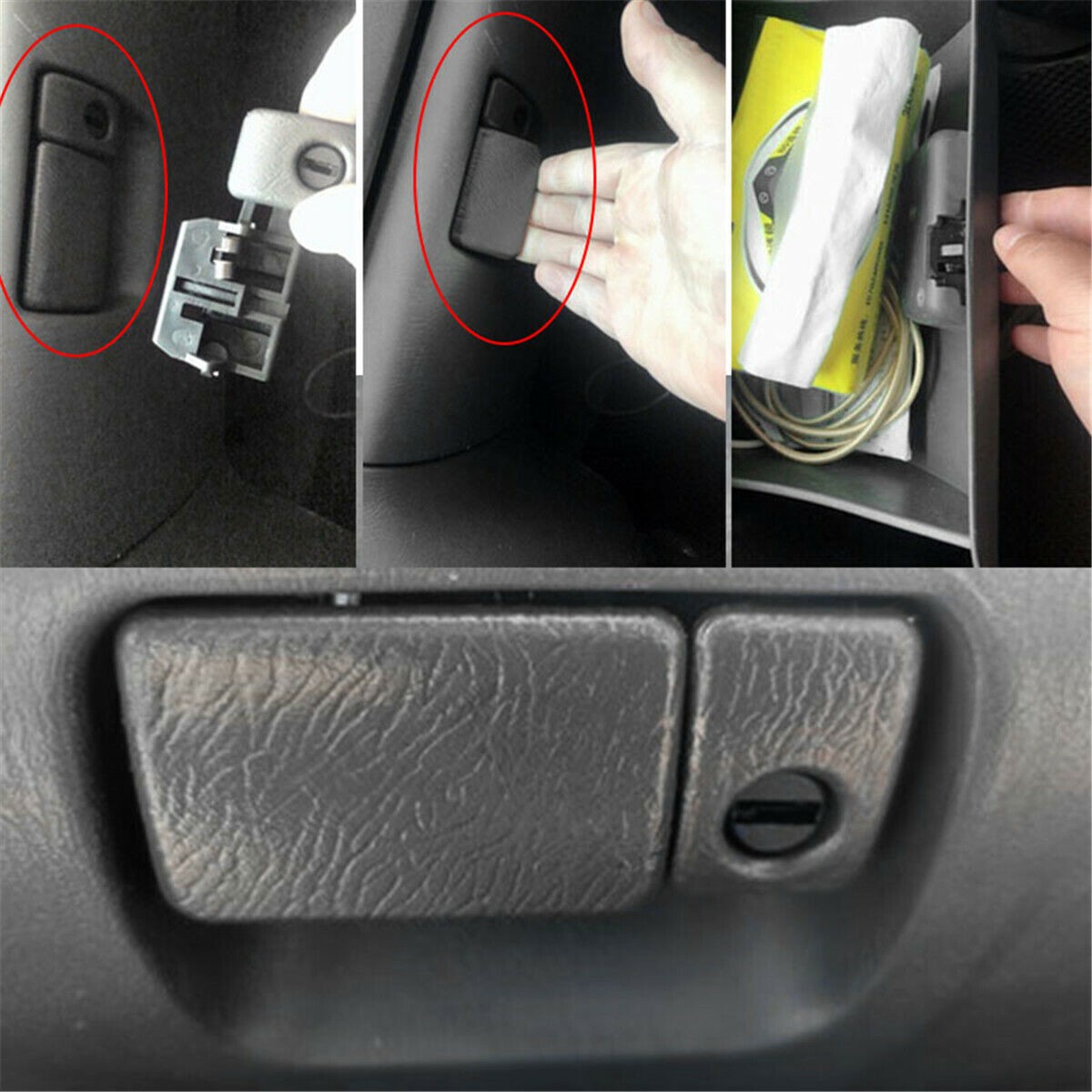 1x Gray Car Glove Box Lock Latch Handle Fit For Suzuki Jimny Grand Vitara Vitara