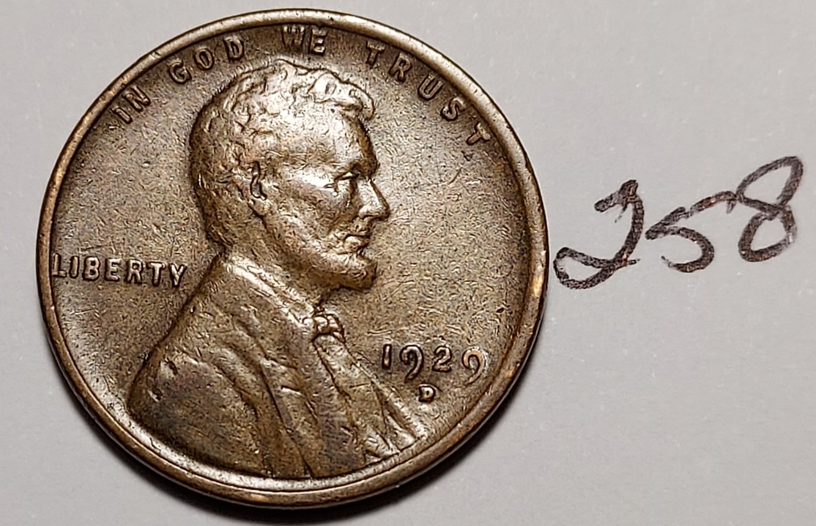 1929-D Lincoln Wheat Cent  VERY FINE   #258