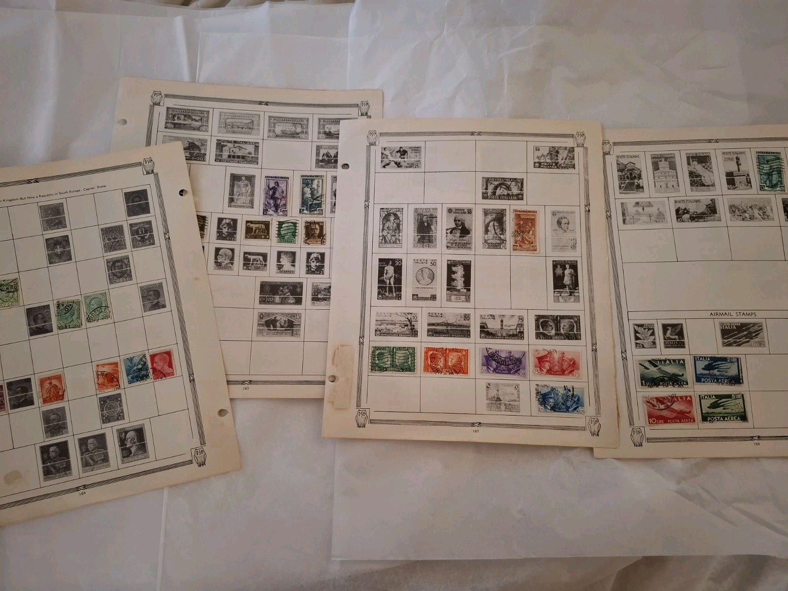 Lot Of 37 Italy Stamps On Pages