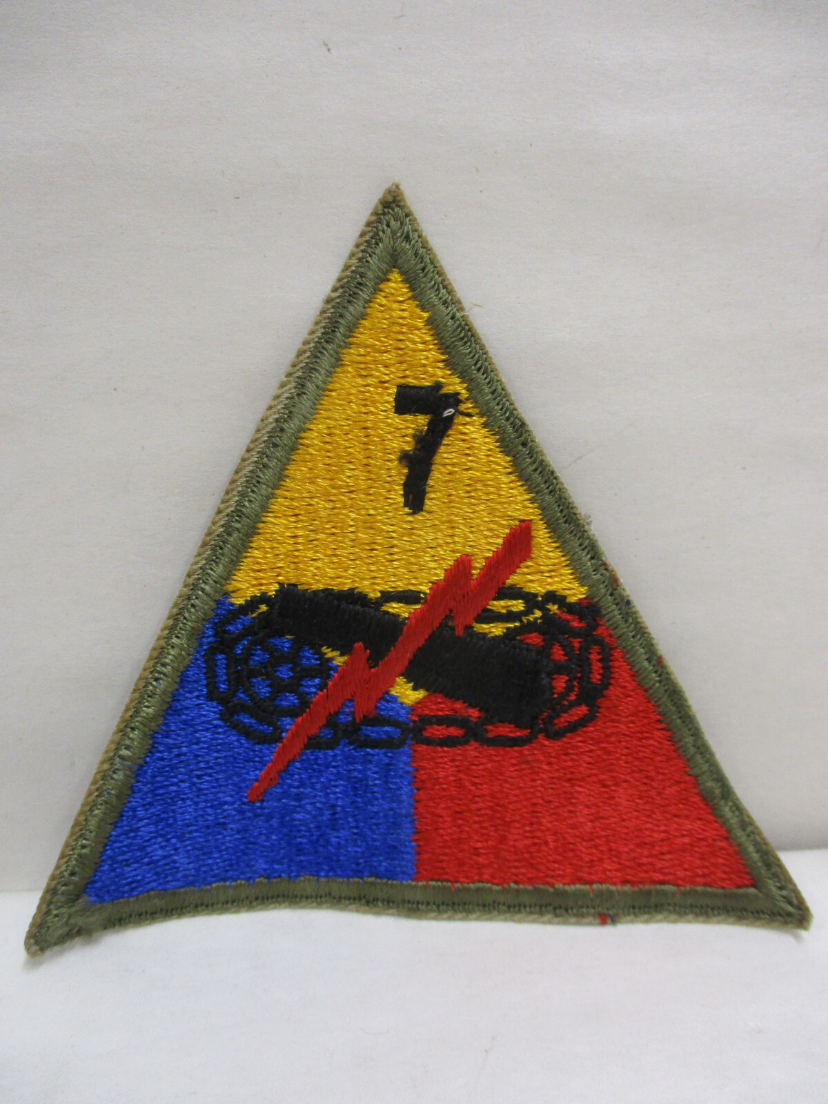 Vintage World War II United States US Army 7th Armored Division Patch WWII