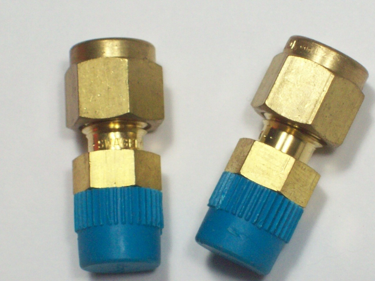 2 - Swagelok Brass Connector, 3/16" OD Tube x 1/8" Male NPT, B-300-1-2
