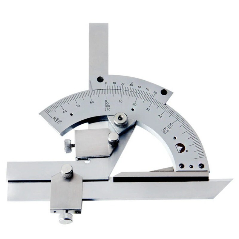 Angle Ruler 0-320 Degrees Vernier Protractor Stainless Steel Angle Gauge