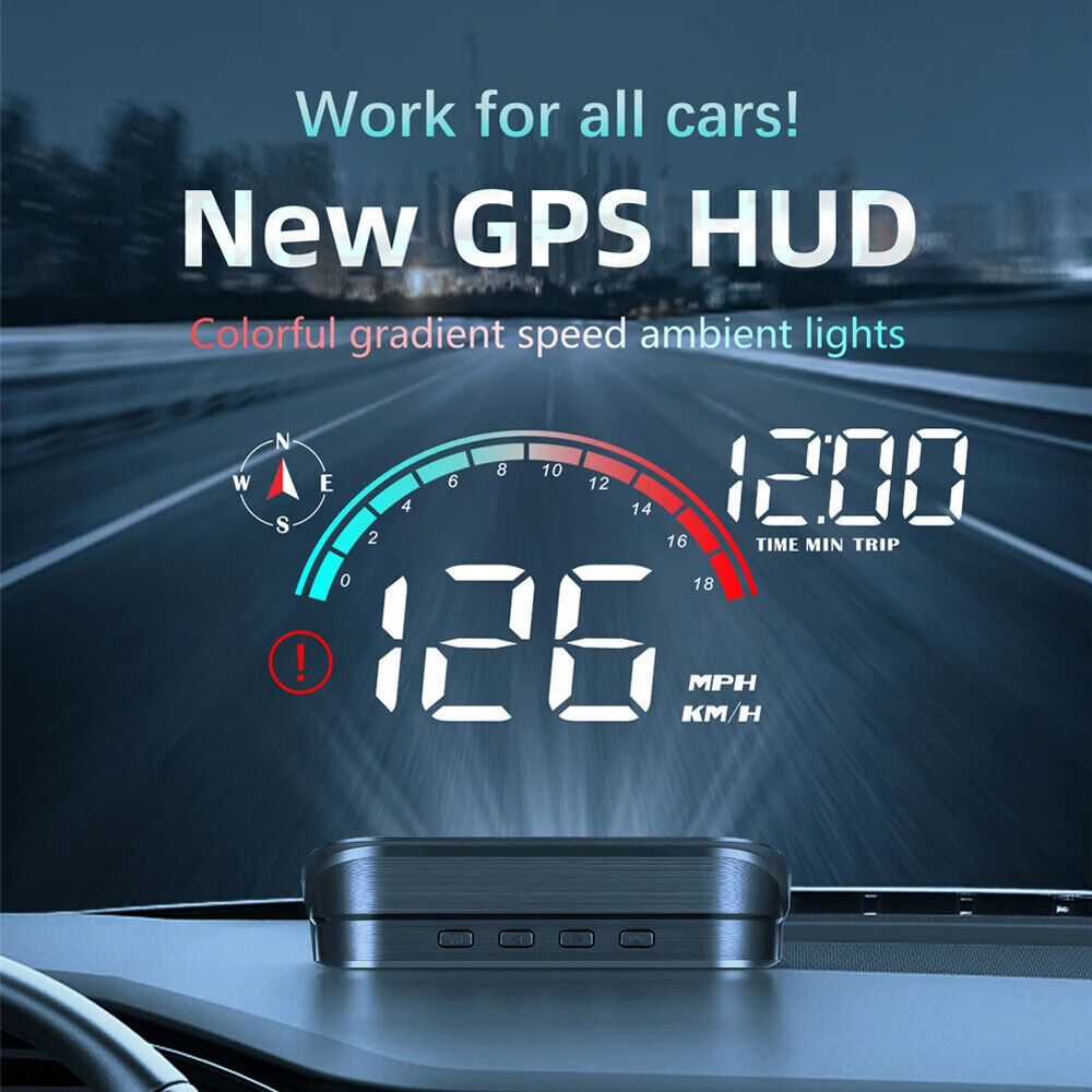 Windshield Speedometer Projector Digital Head Up Display with Overspeed Alarm