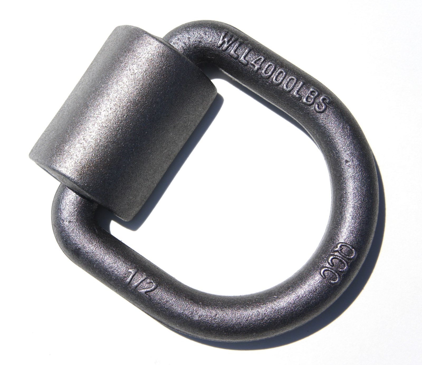 8 Weld On 1/2" D Rings Flatbed Truck Trailer Cargo Tie Down Strap & Chain Ring