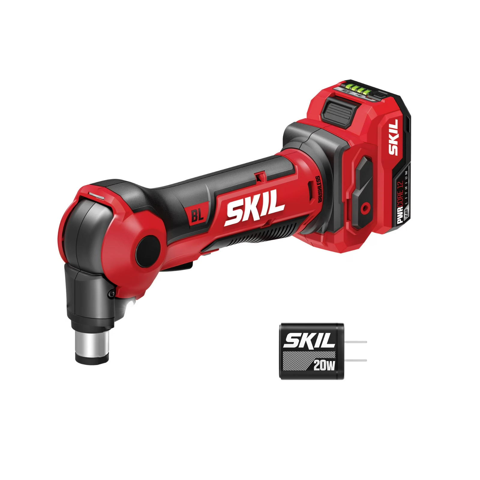 SKIL AH6552A-11 PWR CORE Brushless 12V Auto Hammer Kit, 3 Position Adjustable He