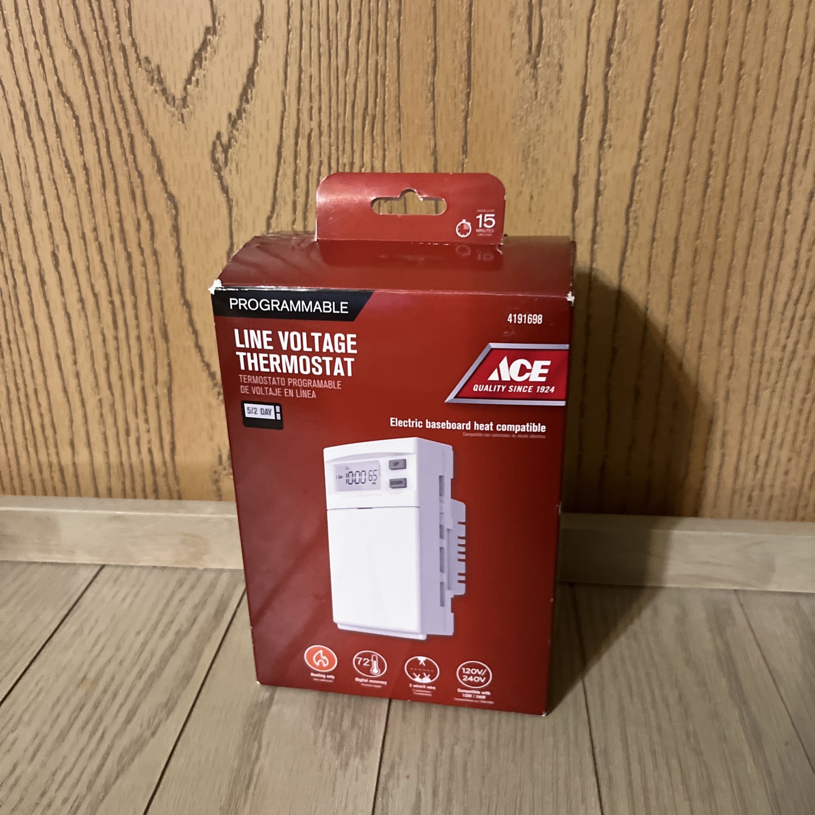 ACE Programmable Thermostat 4191698 Universal Line Voltage Heat Only New Sealed