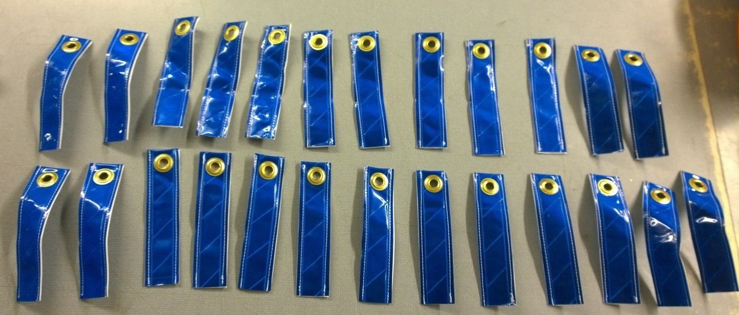 25 x CAB High Visibility Safety 6" Reflective Streamers Blue NEW