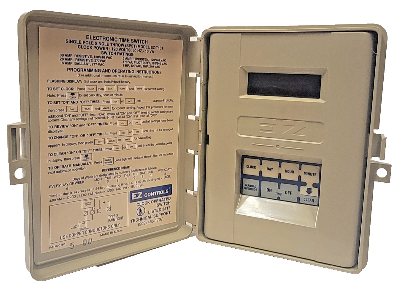 EZ Controls EZ-T101 Electronic Time Switch