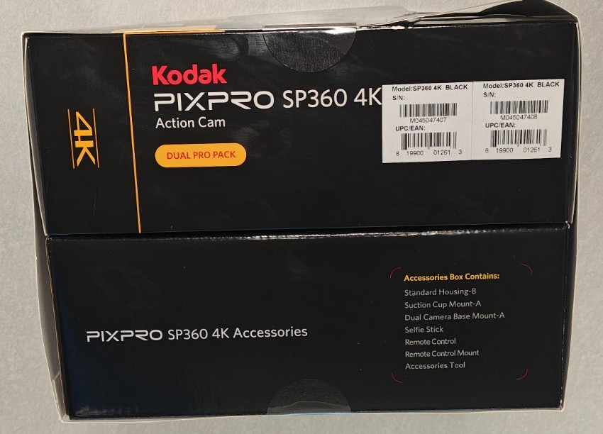 ****NEW**** Kodak Pixpro SP360 4K Action Cam DUAL PRO PACK with Accessory bundle