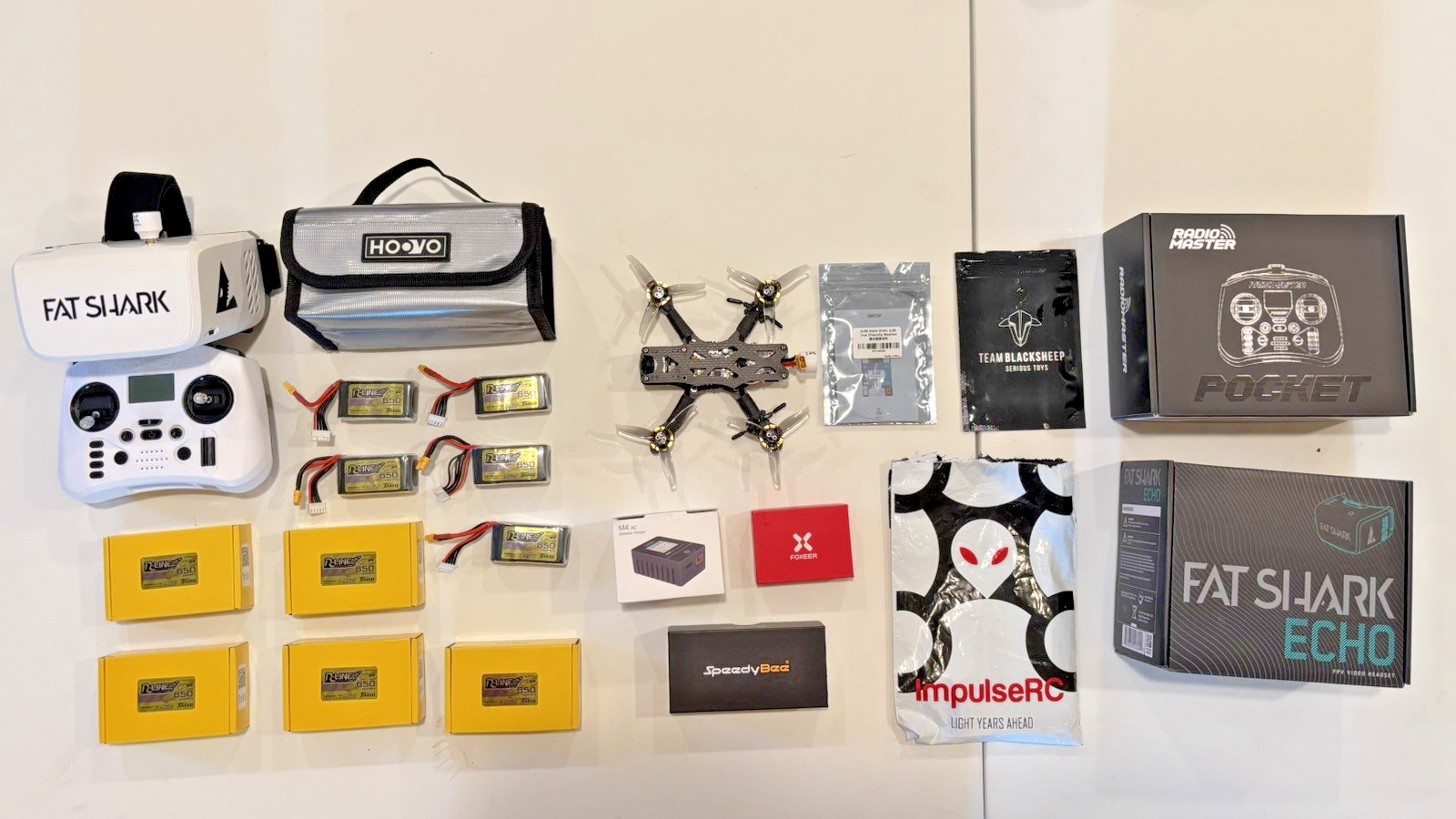 Complete FPV Drone Setup — Self-Built 3" 4S Freestyle Quad w/ Controller, Goggle