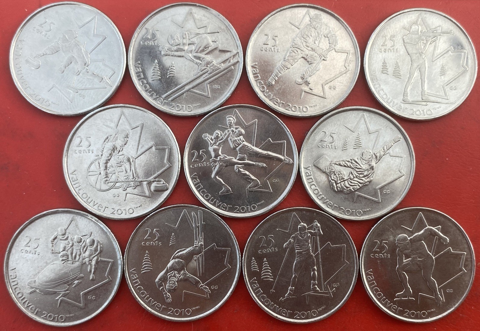 Canada 🇨🇦 25 cent Set 2007 2008 2009 Olympic & Paralympic Set (11 of 12)