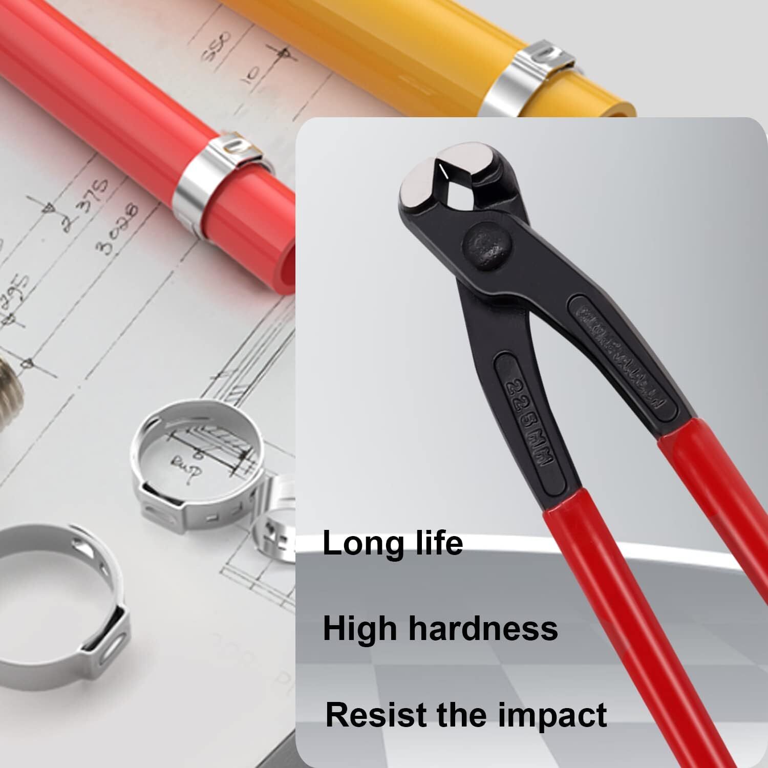 Single Ear Clamp Pincer Carbon Steel Tool for Pipe and Fuel Line Repair