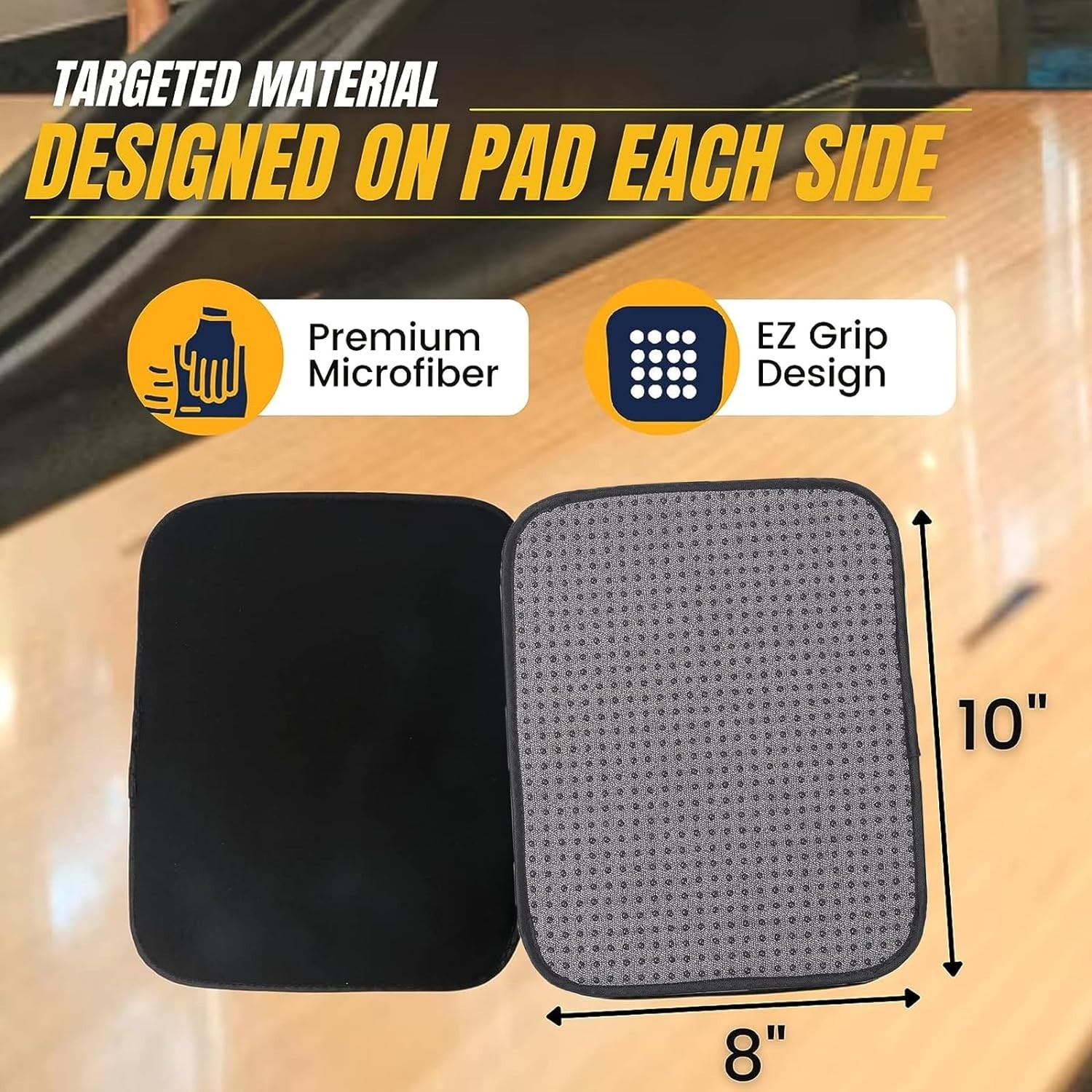 Microfiber Bowling Ball Towels - 3-Pack 10''x8'' - Perfect Grip & Shine