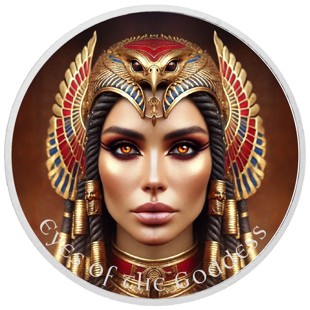 2026 Australia 1oz 9999 Silver BU Eyes of the Goddess Falcon's Flame Colou