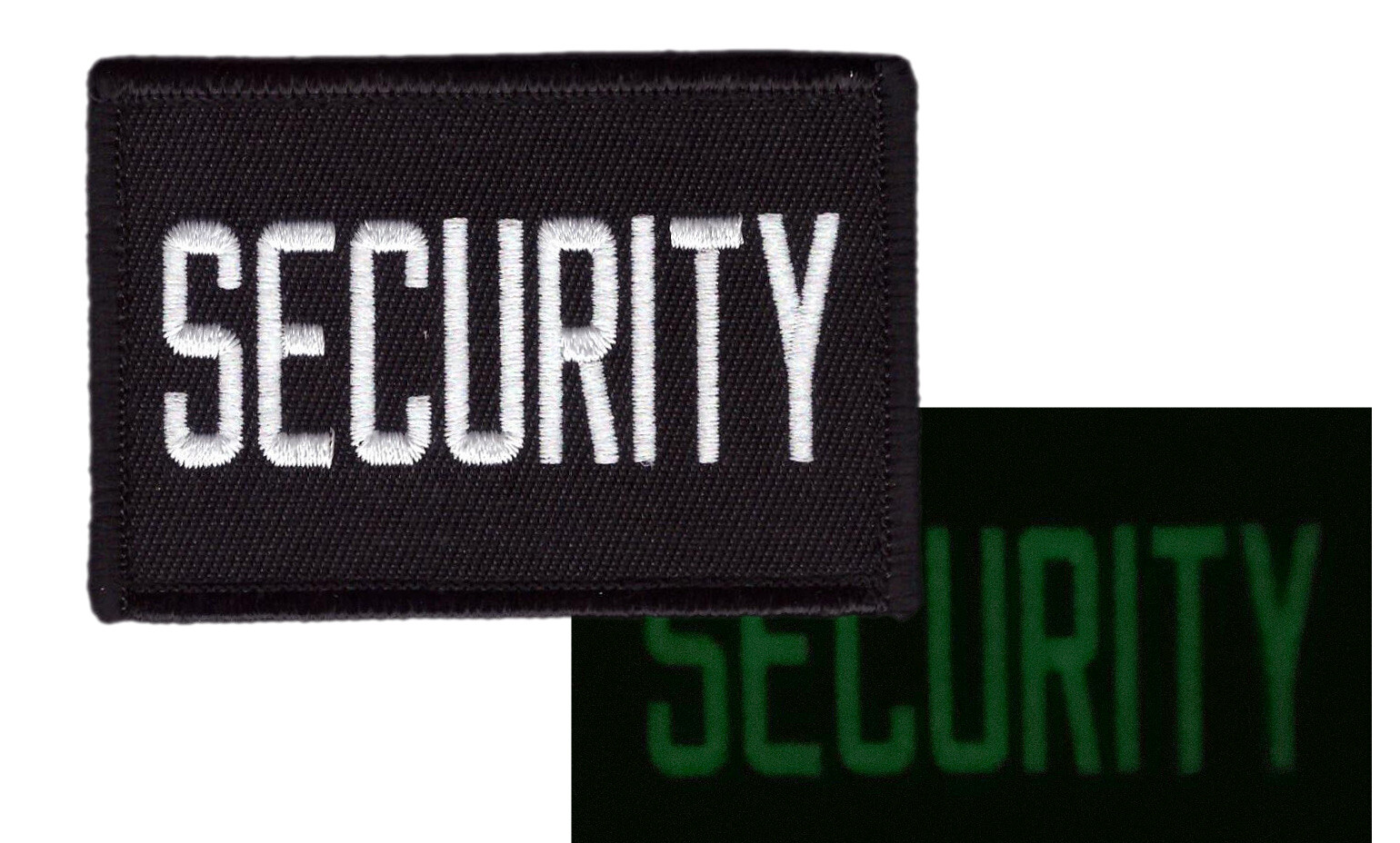 Glow in Dark Black Security Patch Iron on